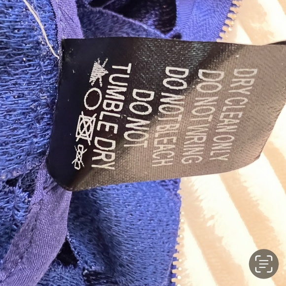 # A094  CQ by CQ Cobalt  Blue Laser-Cut  Mesh Duster Vintage  NEW NO TAG  S - Picture 14 of 15